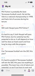 tennessee football snapchat